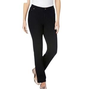 Denim 24/7 Straight Leg Black Denim Jeans 20W